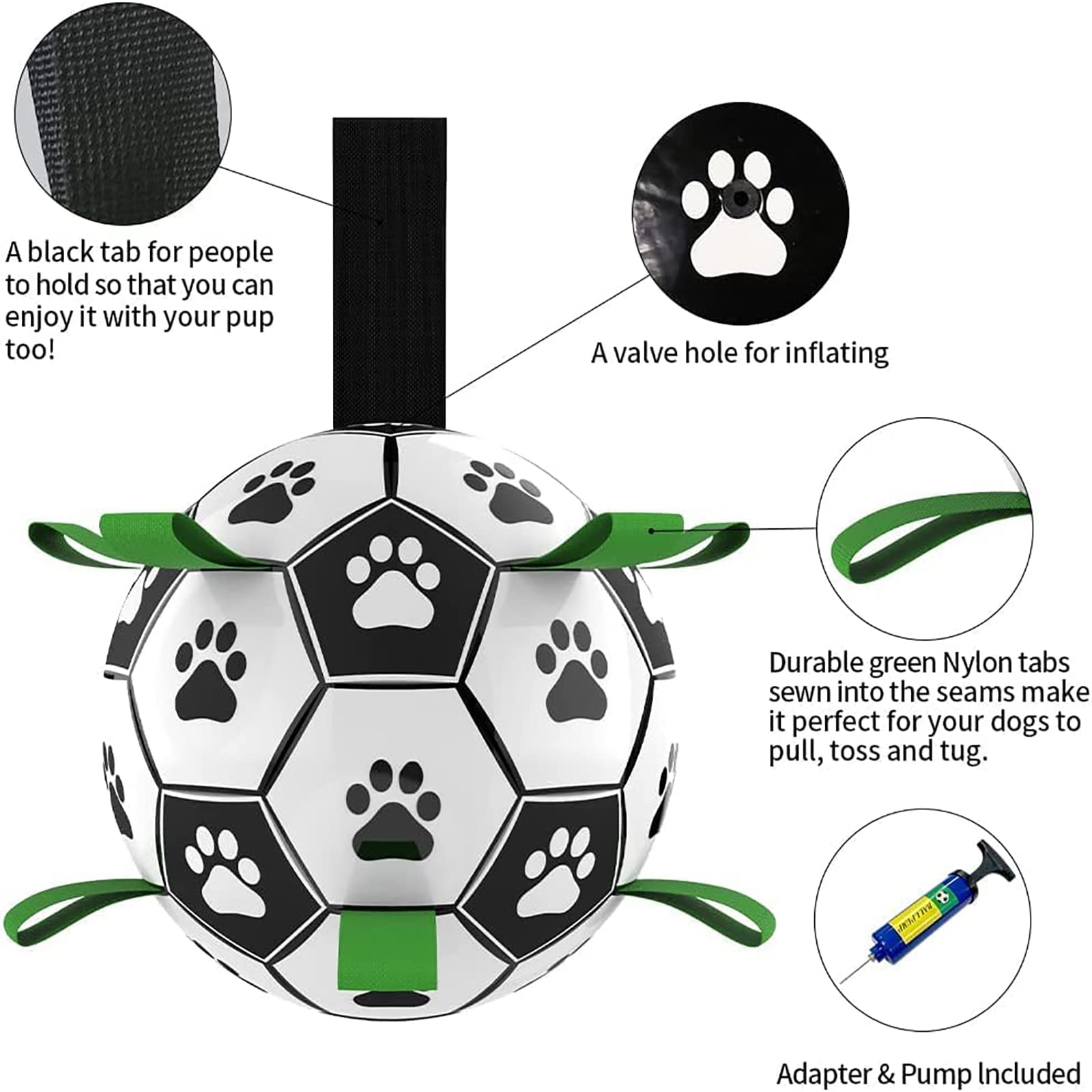 Interaktiver Fußball für Hunde inkl. Luftpumpe