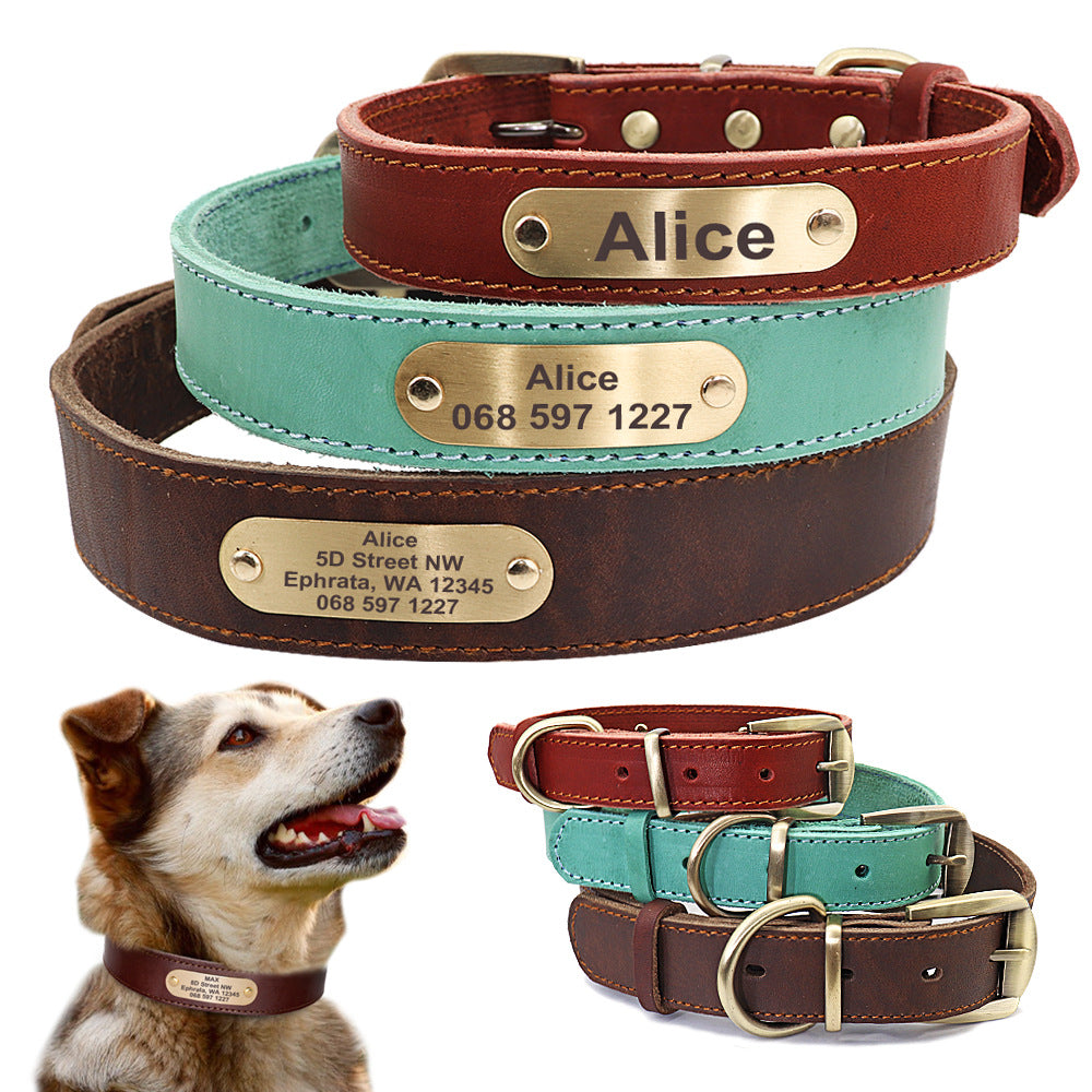 Personalisiertes Hundehalsband Leder