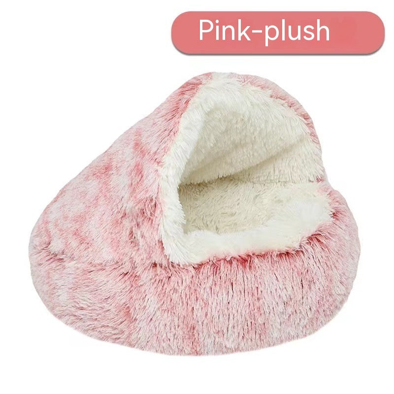 Halbgeschlossenes Tierbett für Katzen und kleine Hunde. "Muschelnest"