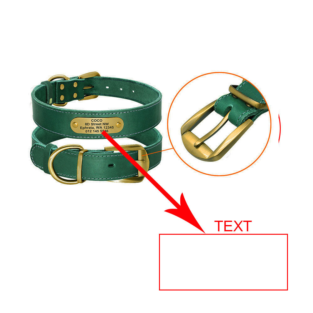 Personalisiertes Hundehalsband Leder