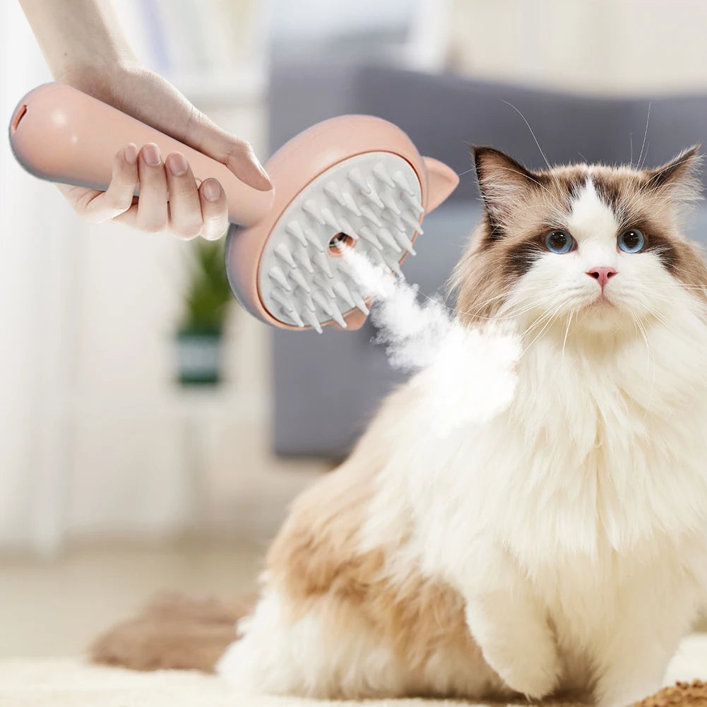 Multifunktionale Bürste mit Sprühfunktion für Hunde und Katzen