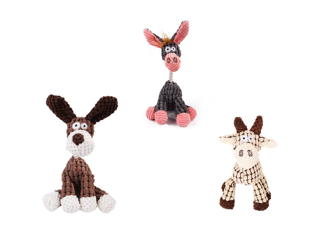 Anti-Stress Kauspielzeug für Hunde in Tierform