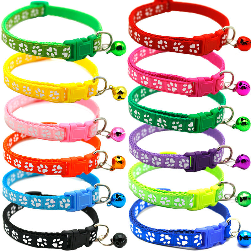 Farbiges Halsband für Hunde und Katzen mit Glöckchen